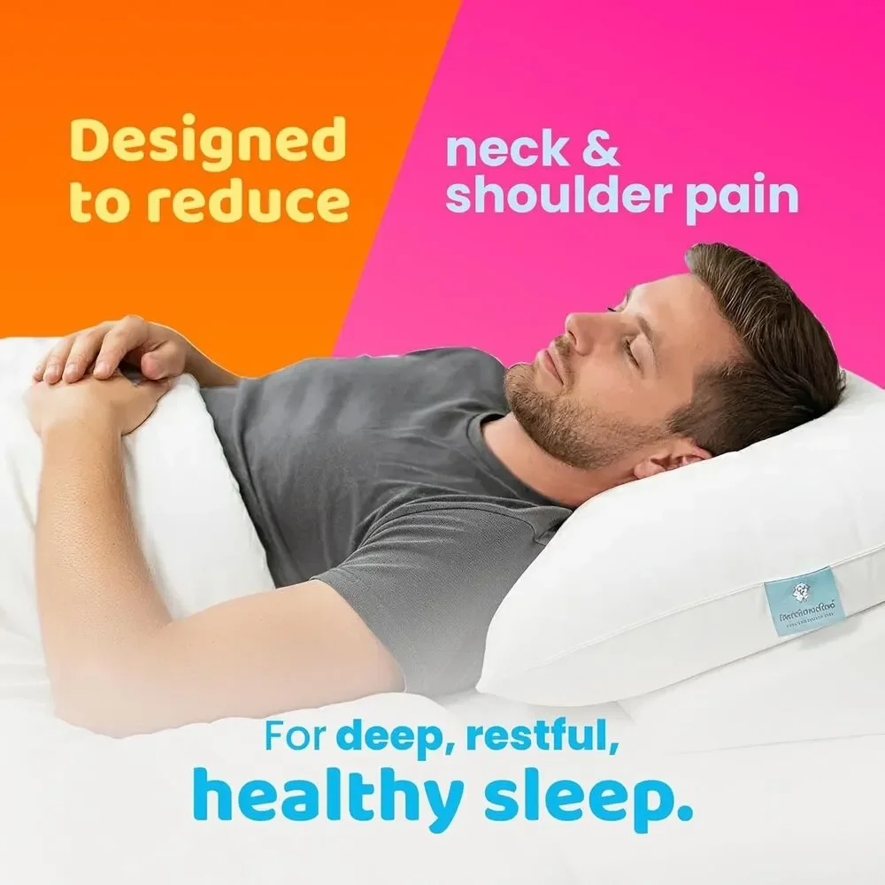 Marshmalloo Cooling Adjustable Pillow for Neck & Shoulder Support Standard Soft